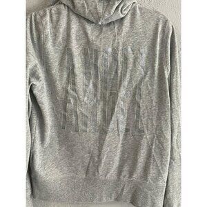 VICTORIA SECRET SUPERMODEL ESSENTIAL WOMENS GRAY ZIPPER HOODIE SIZE L